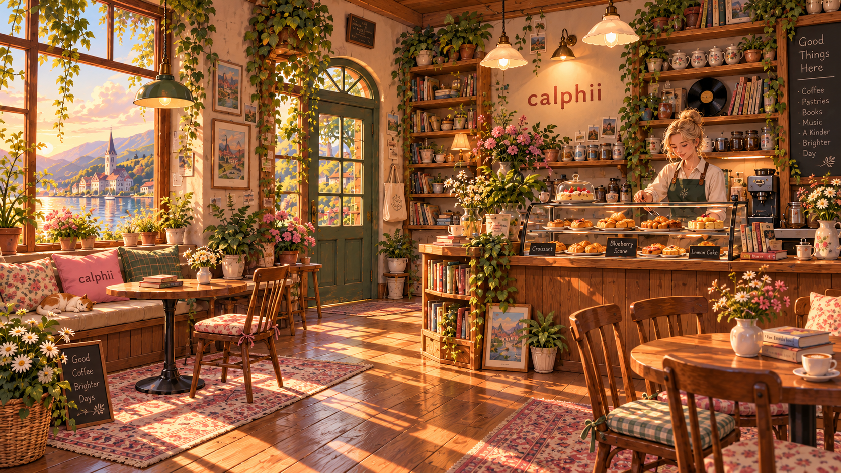 Calphii's café scene, which can accompany the ambience mixer